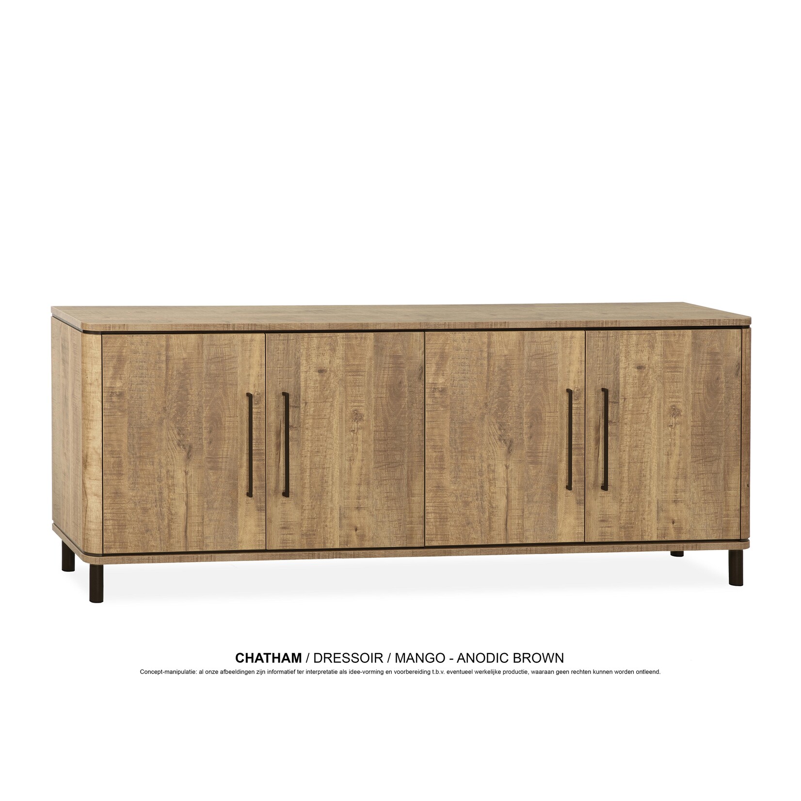 Chatham  Chatham Dressoir 220cm Lamulux Mango frame Anodic Brown - Copy