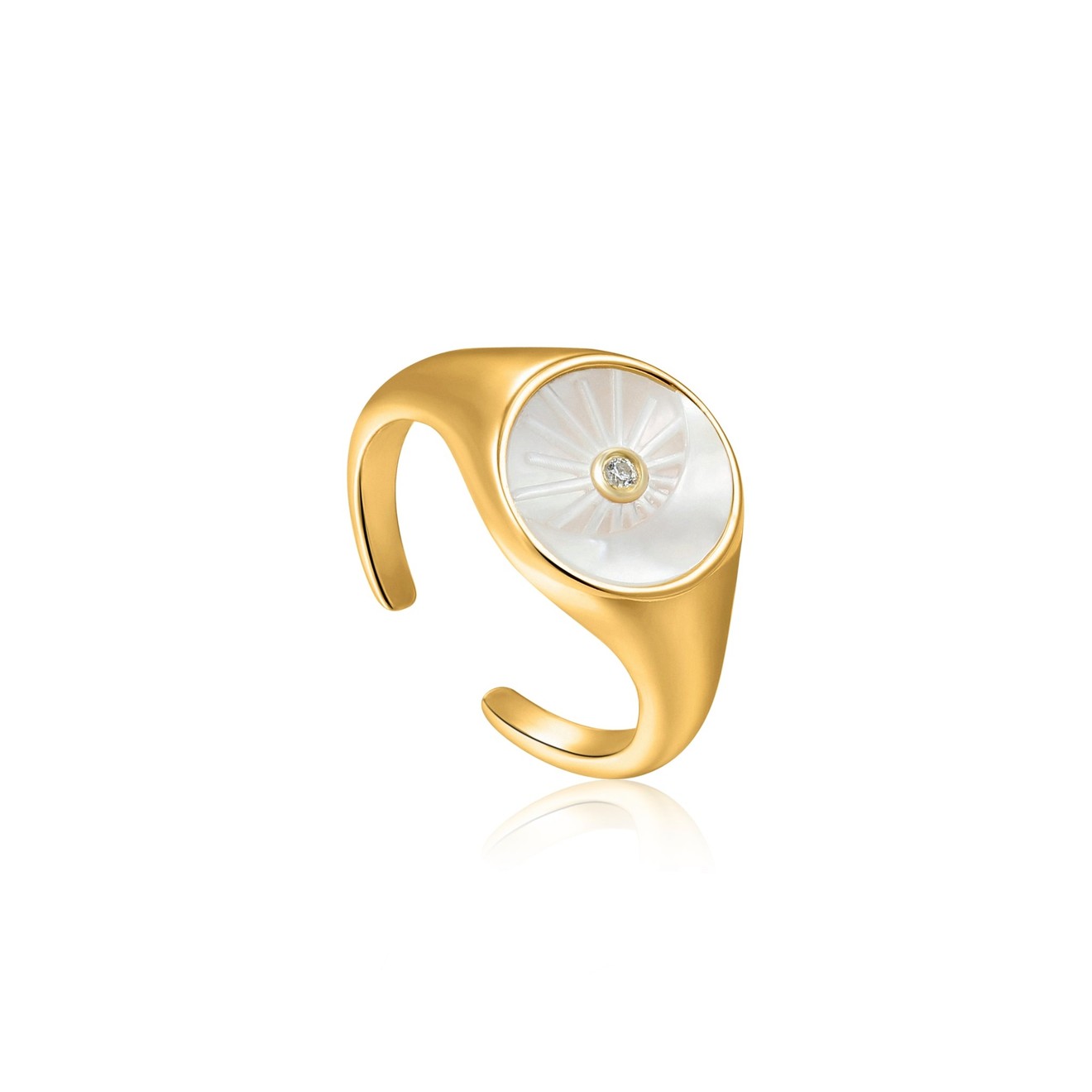 Eclipse emblem aanpasbare ring goud