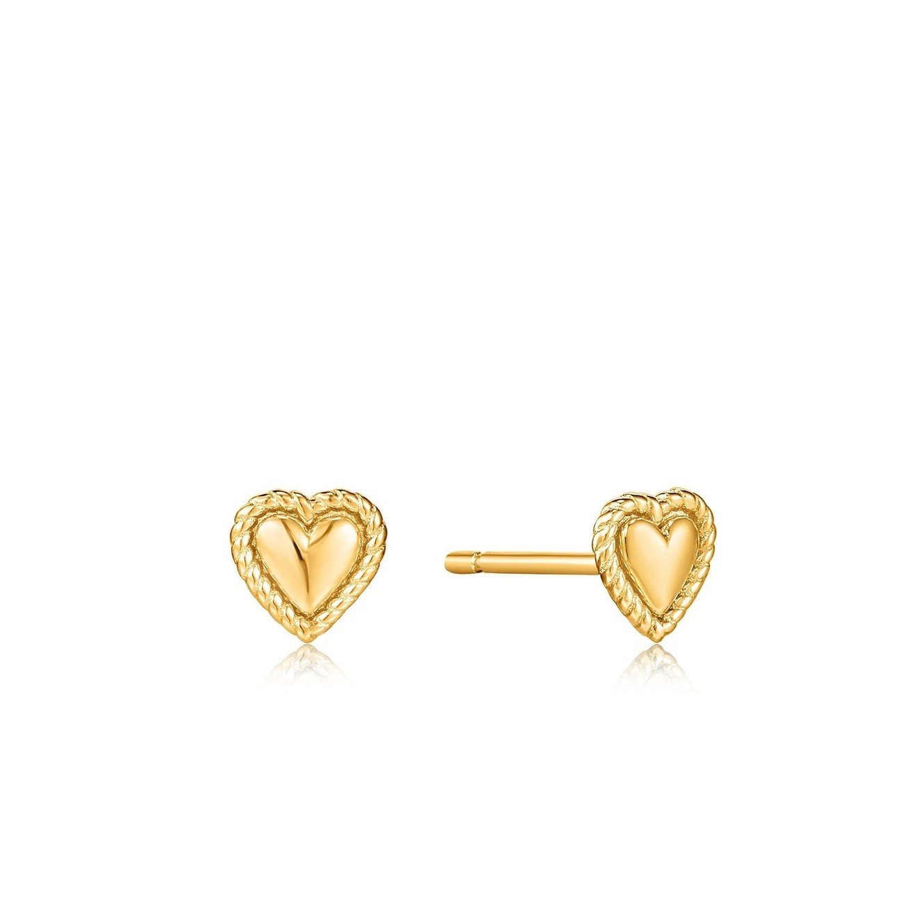 Heart rope stud oorbellen