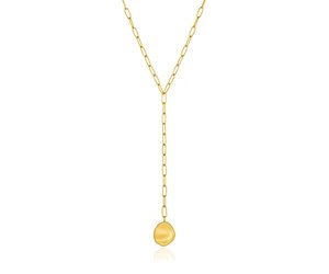 Ania Haie Kabel ketting disc goud - La Croisette Jewellery