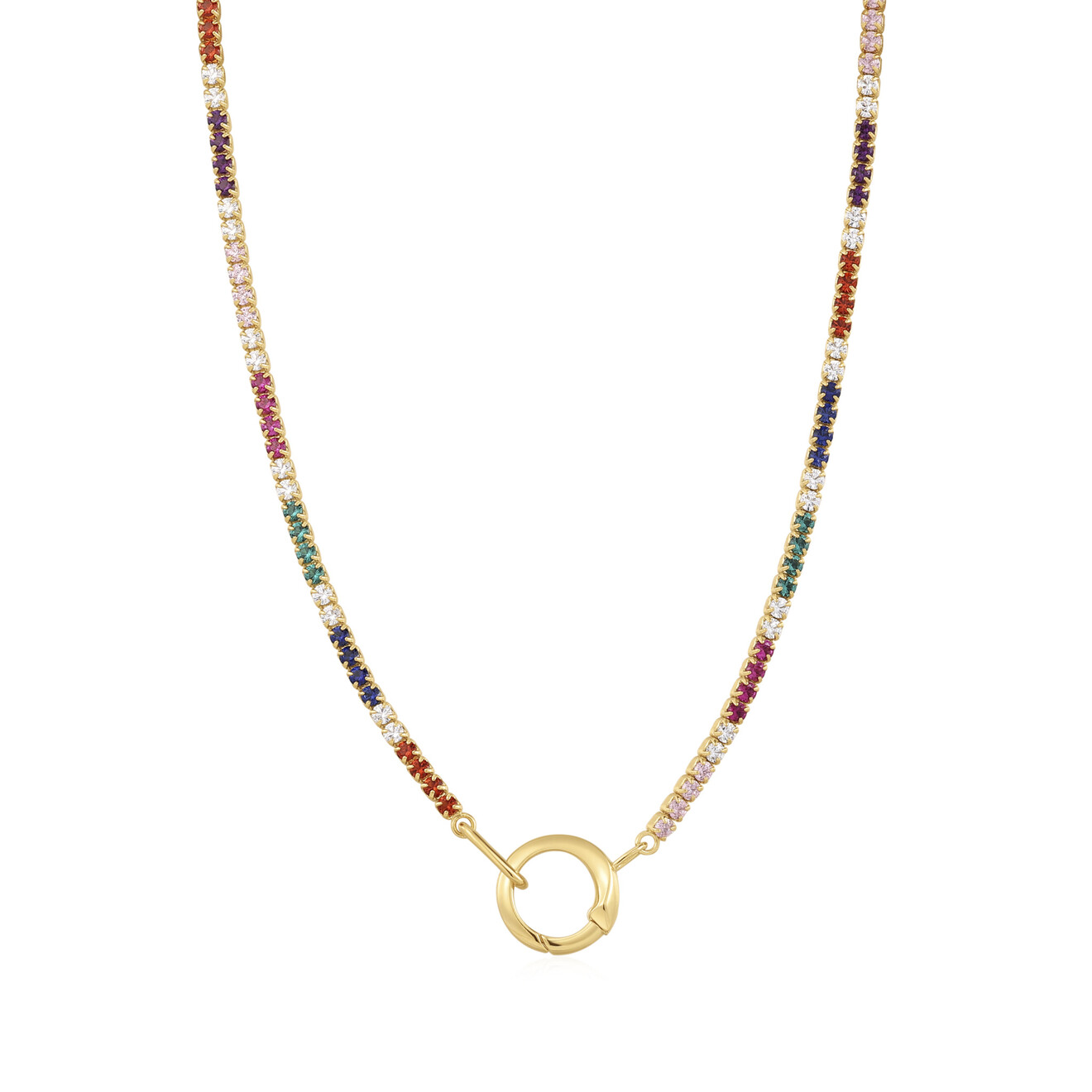 Rainbow connector ketting goud