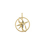 Gold charm circle star charm voor ketting/armband