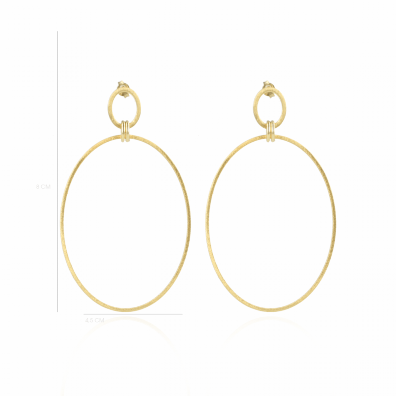 Eslie oval satin oorbellen