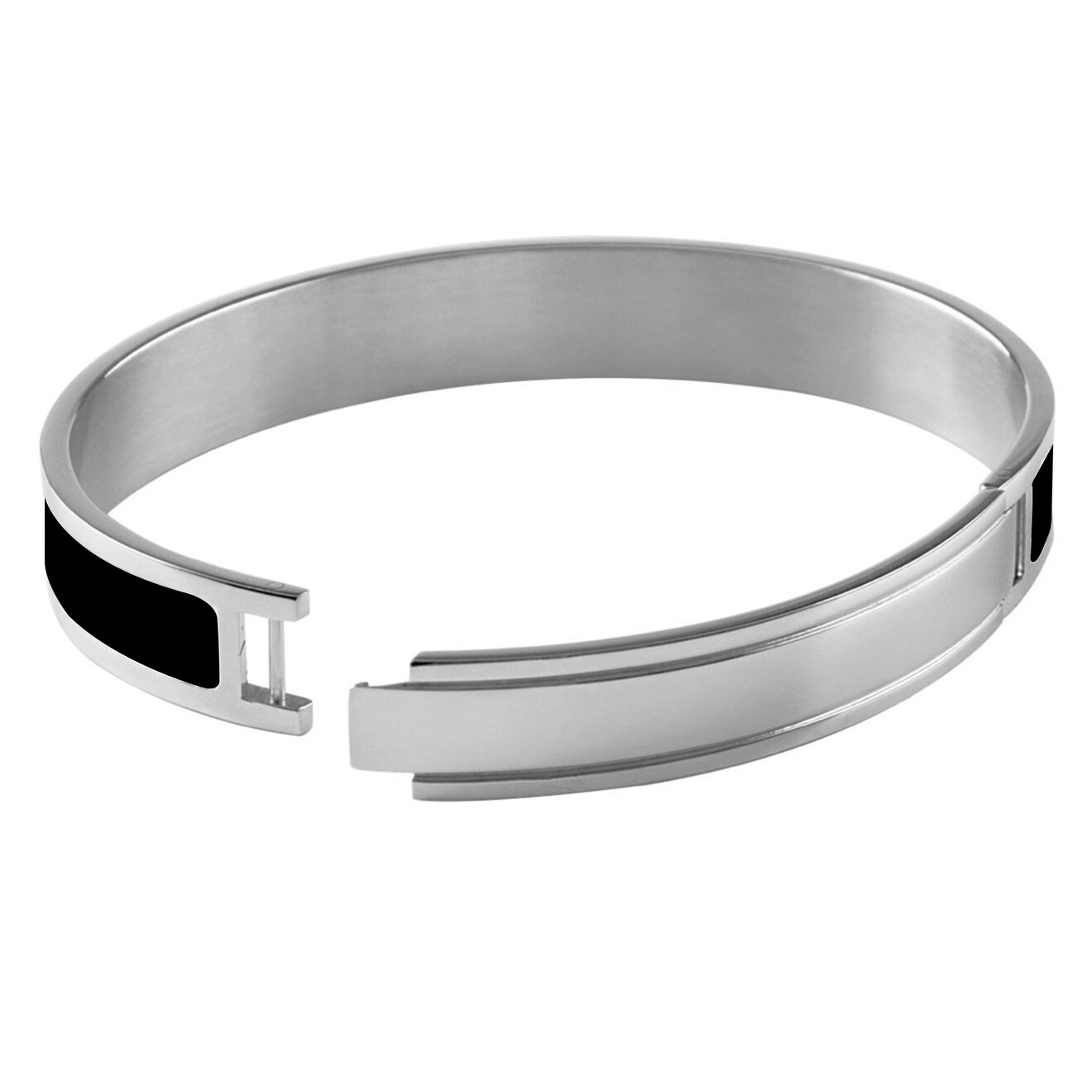 Pennika zwarte armband zilver