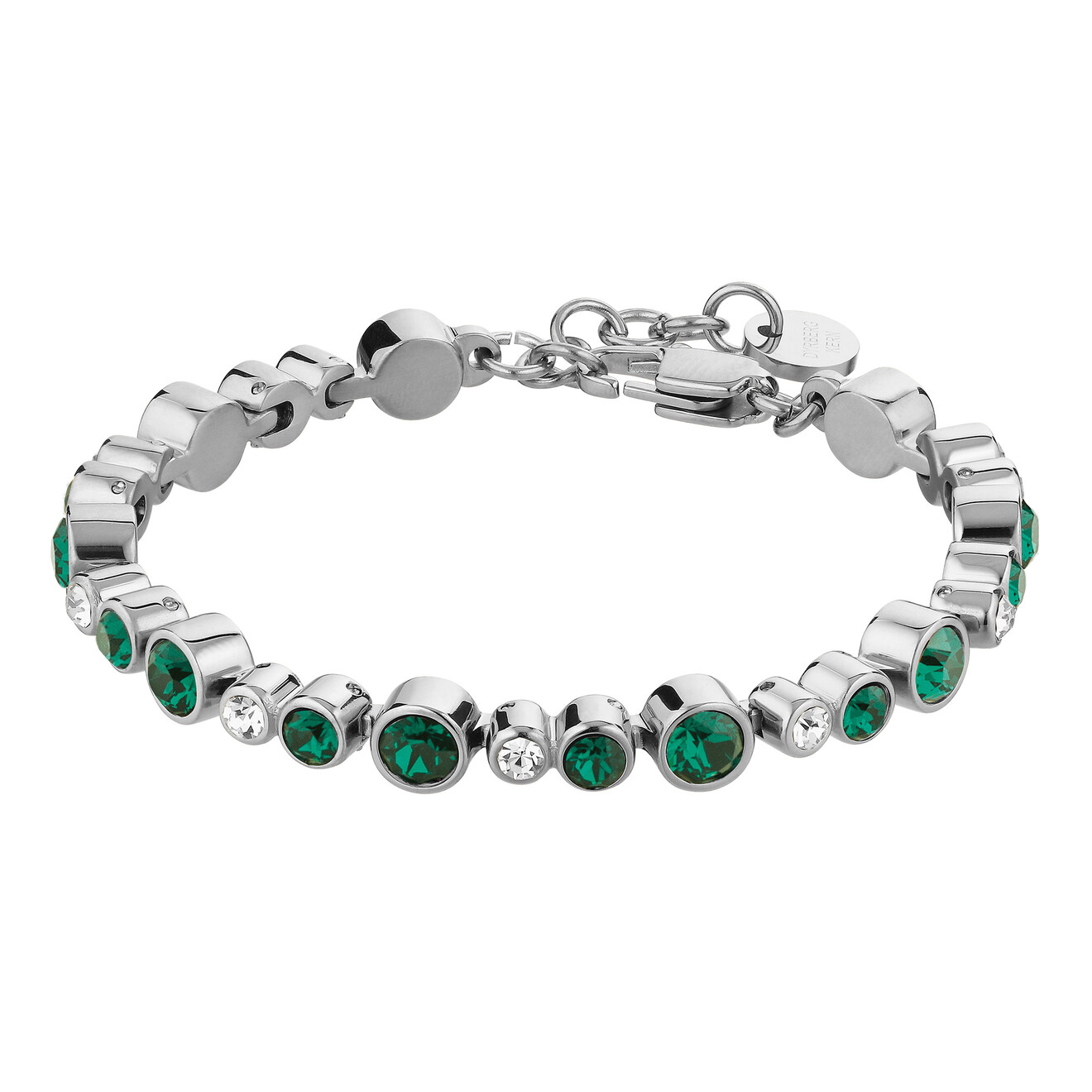 Teresia armband zilver esmerald groen