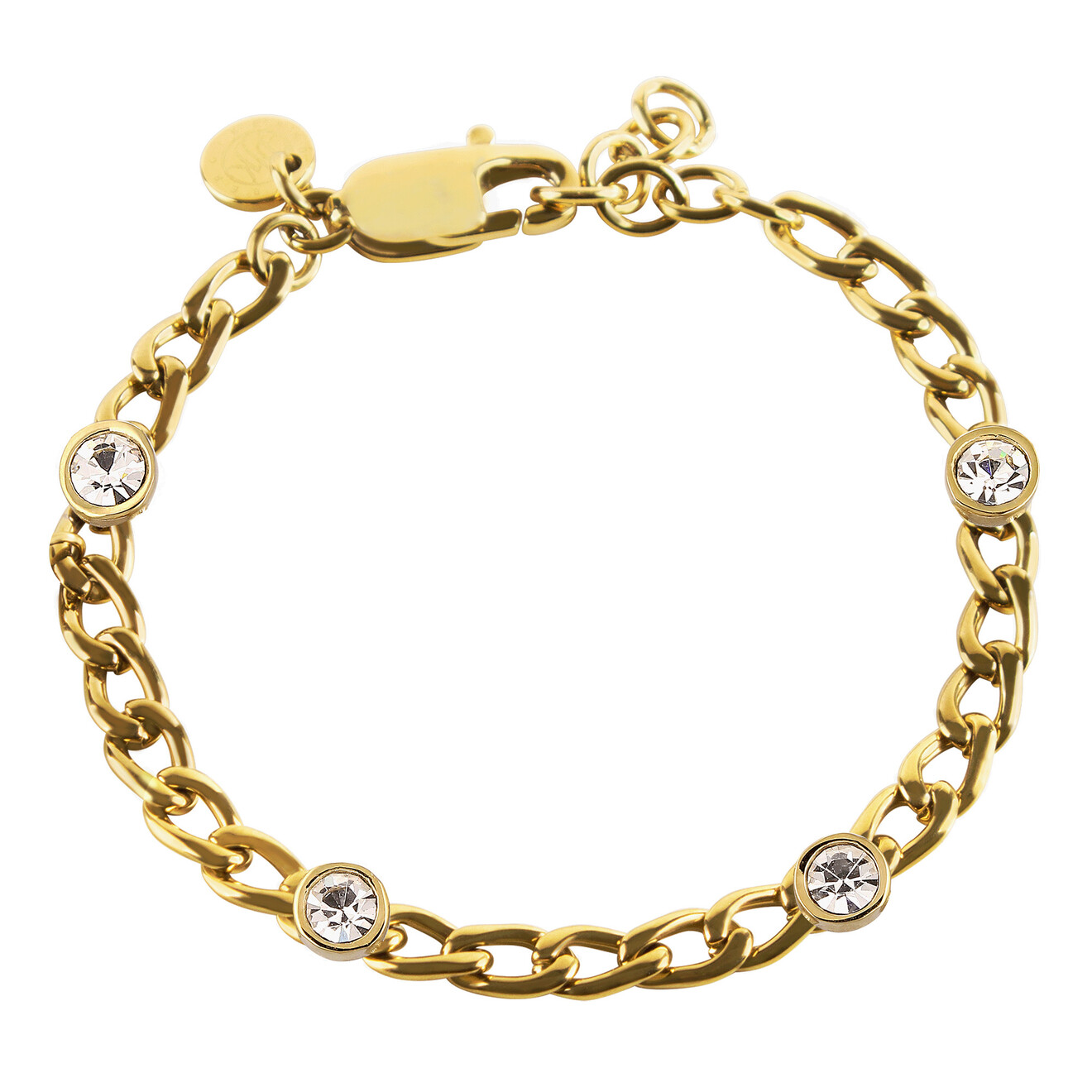 Livia gouden armband kristal