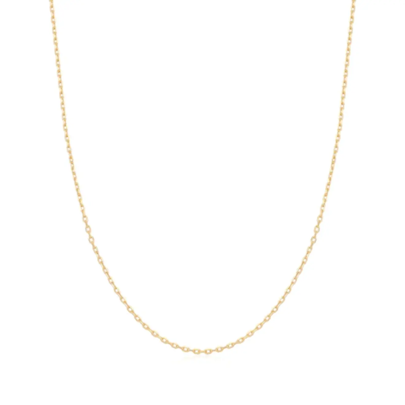 Gold mini link charm ketting