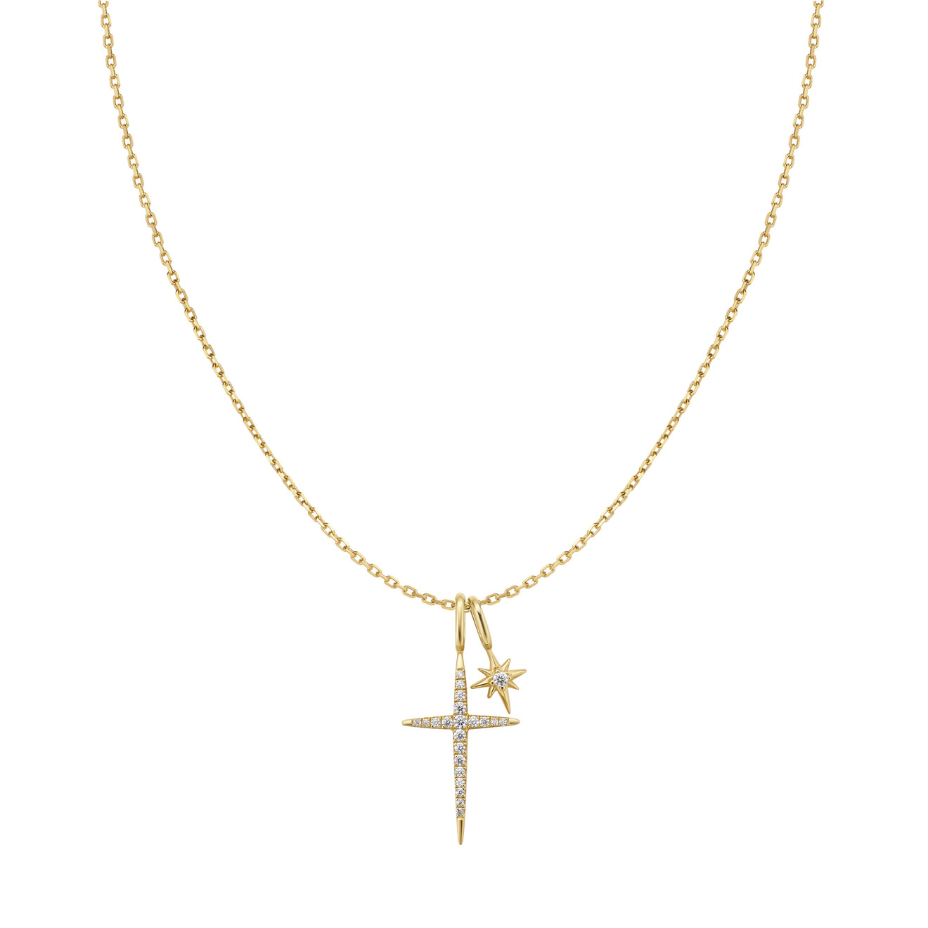 Cross sparkle ketting