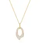 Pavé arrow pendant ketting goud