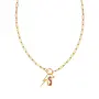 Wave sparkle touch ketting goud