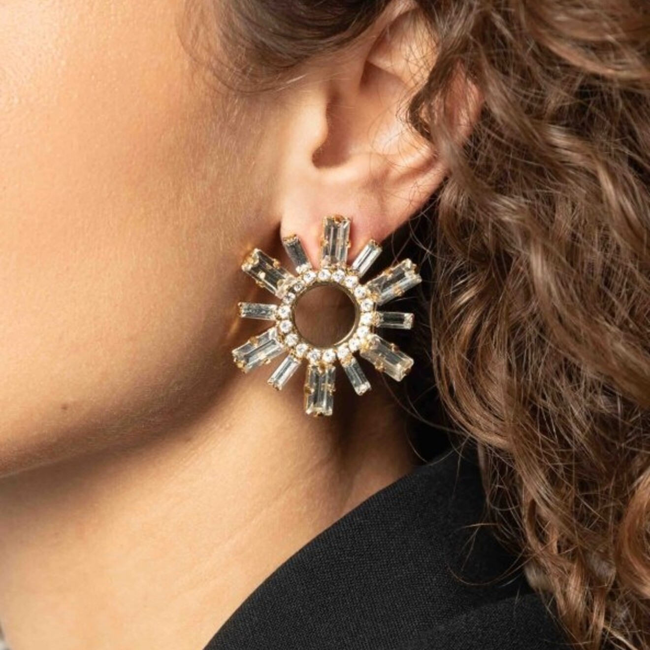 Maura oorbellen large baguette