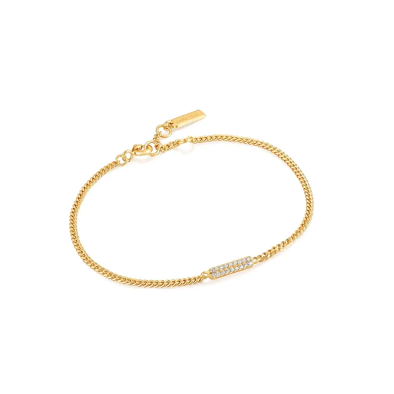 Glam bar armband goud