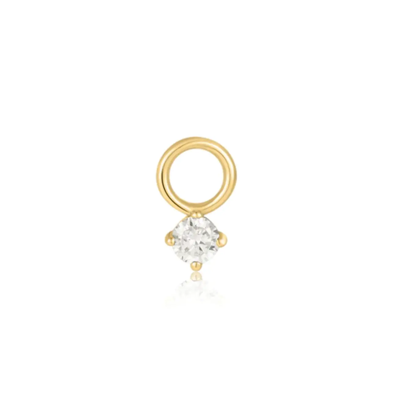 Gold sparkle pop charm voor oorbel