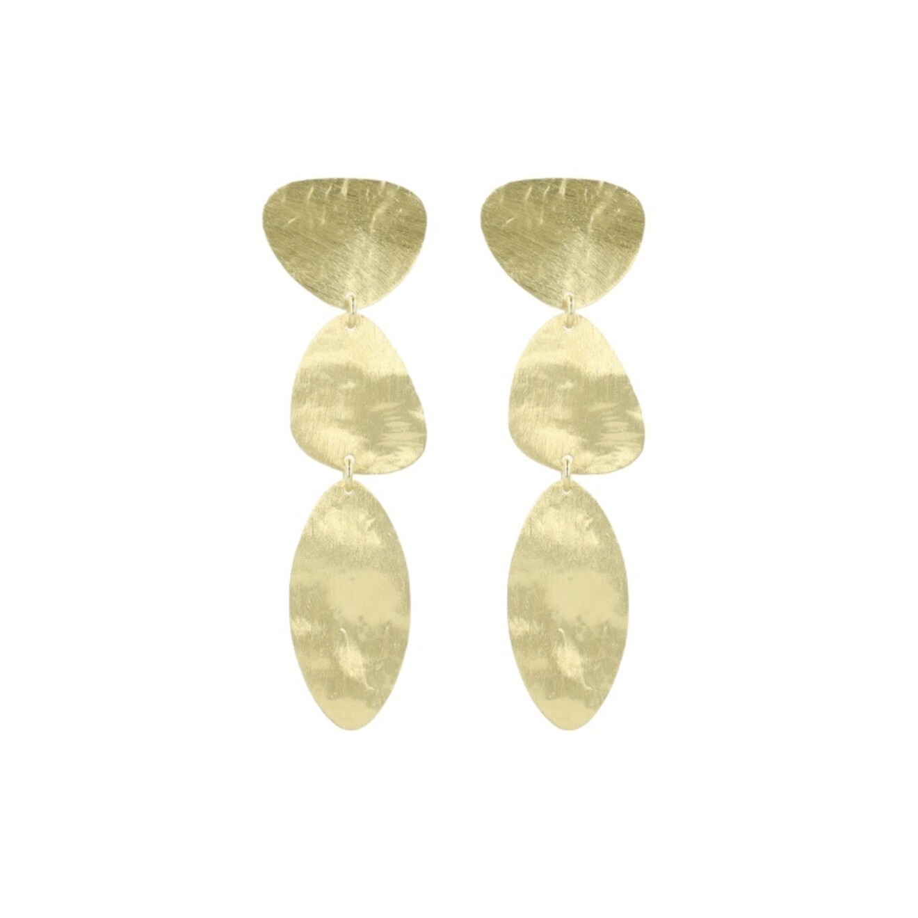 Classic oorbellen triple stone oorbellen