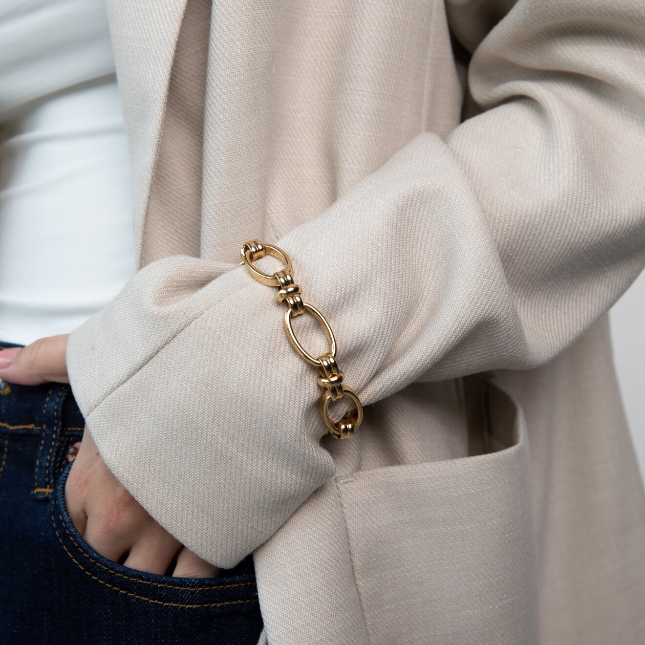 Sienna gouden schakelarmband