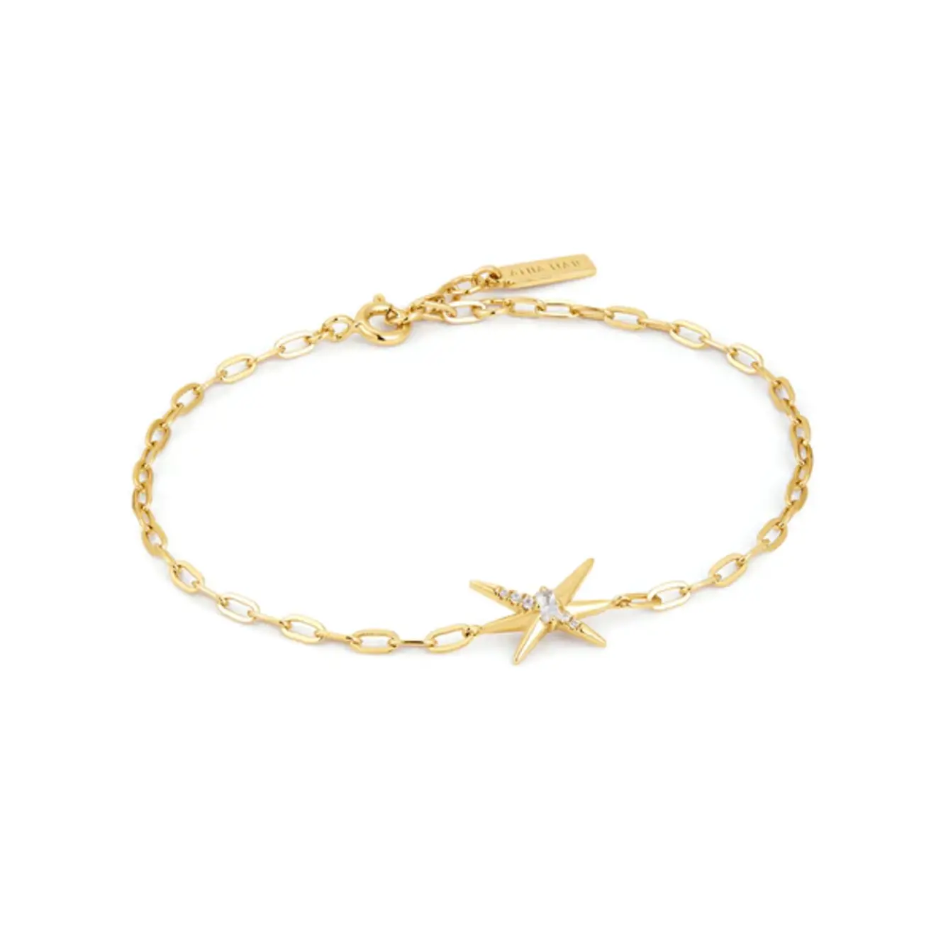 Spike armband goud