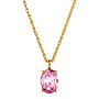 Barga ketting goud licht roze
