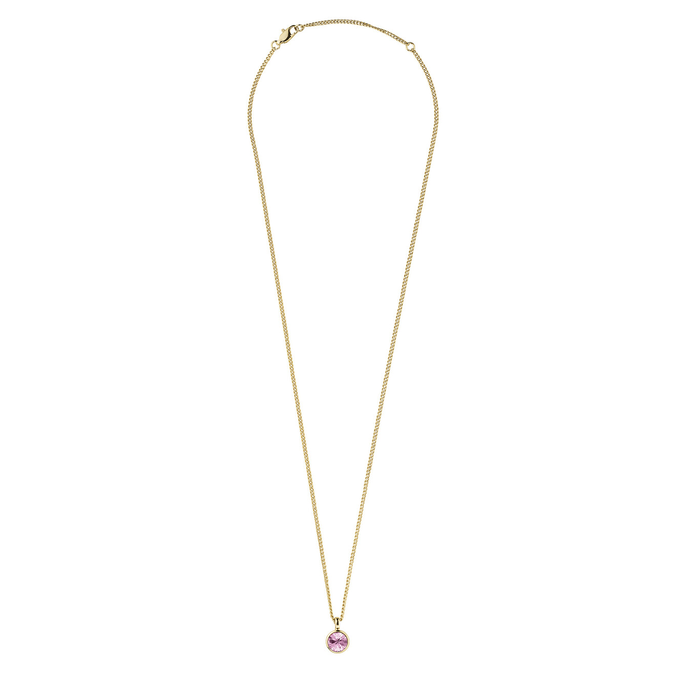 Ette licht roze ketting goud