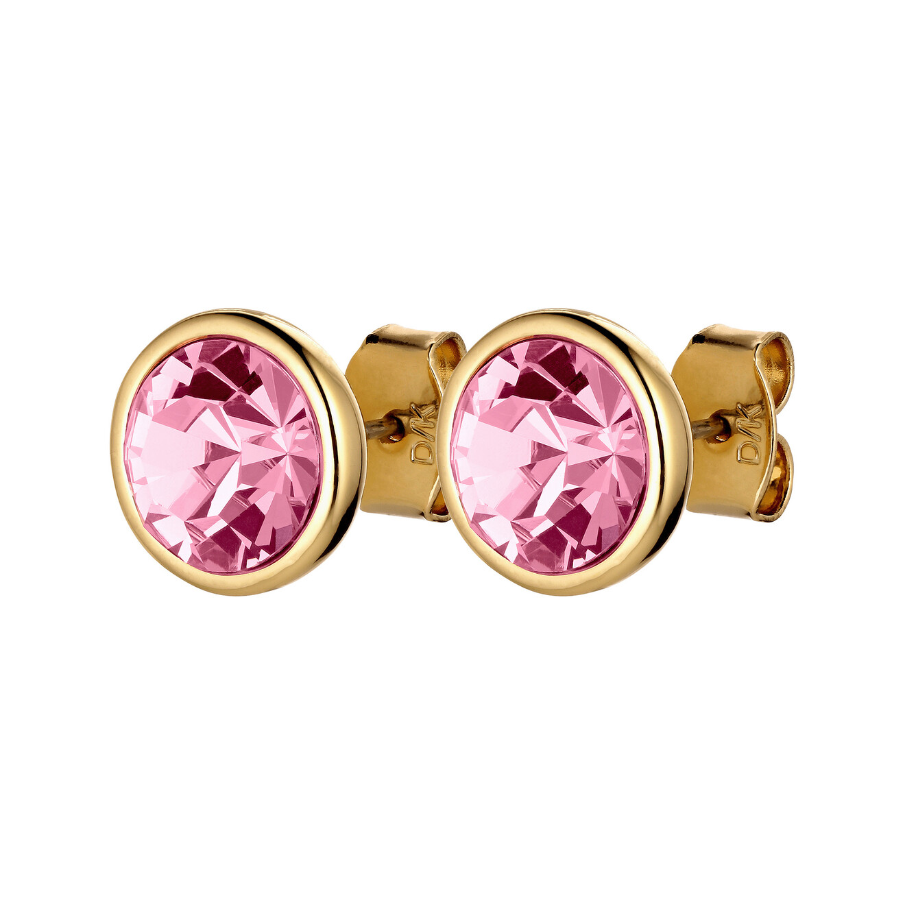 Dia licht roze stud oorbellen