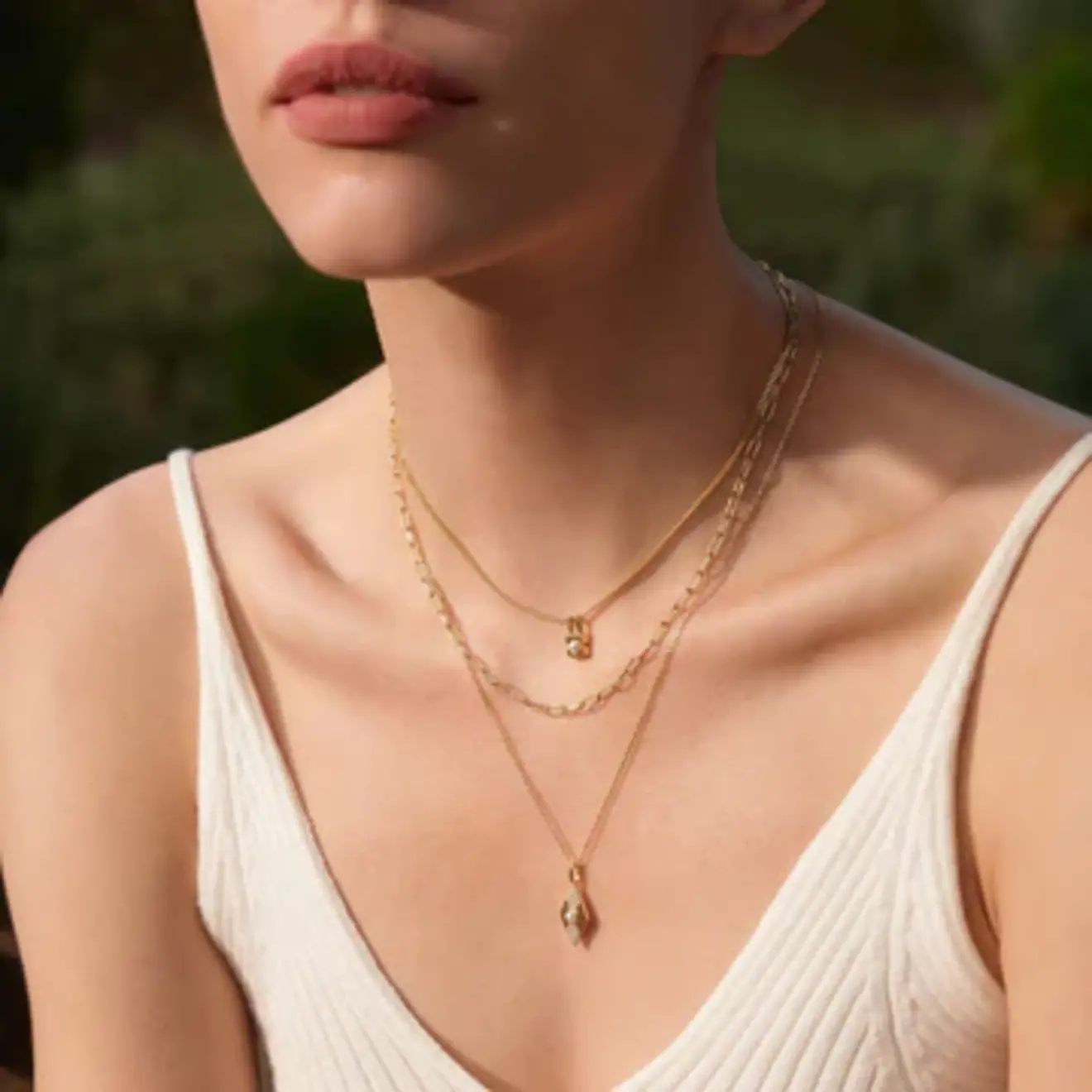 Pearl paddock ketting goud