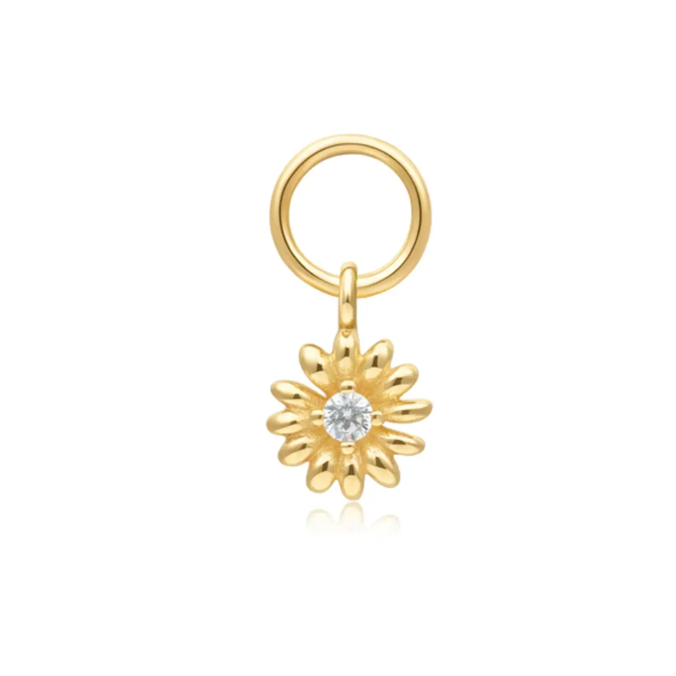 Daisy oorbel charm goud