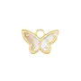 Mother of pearl vlinder charm goud