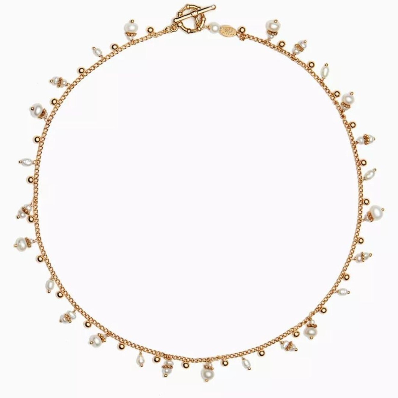 Tangerine ketting pareltjes goud