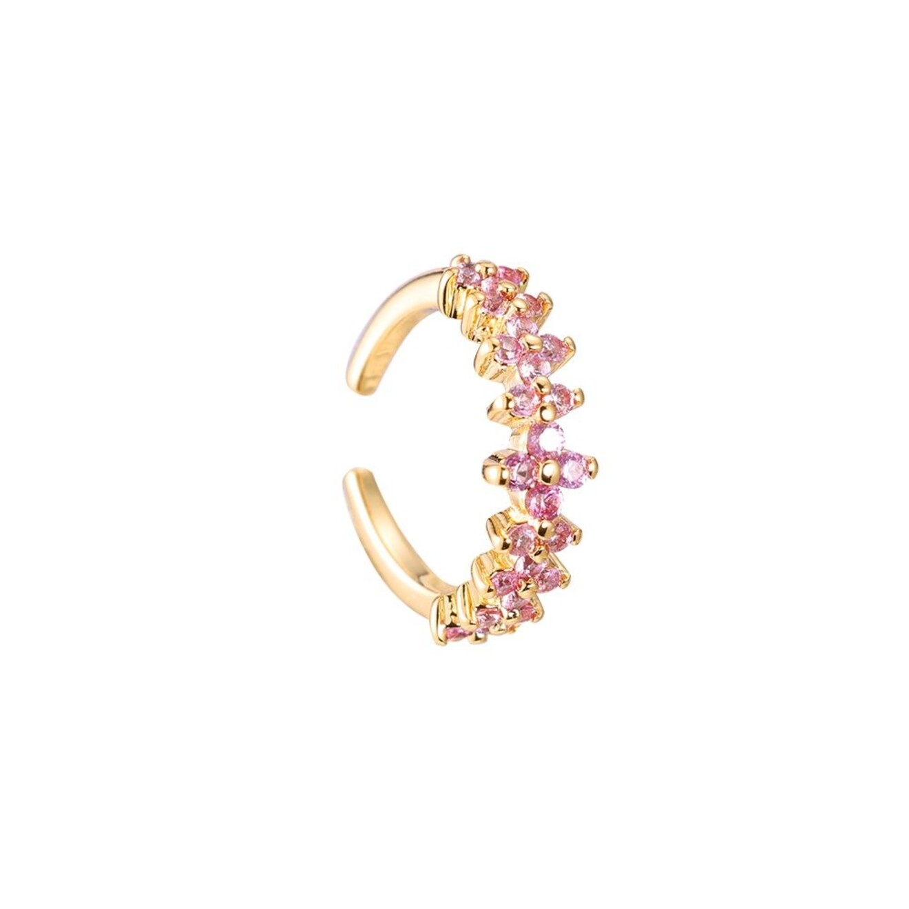 Veerle ear cuff roze goud