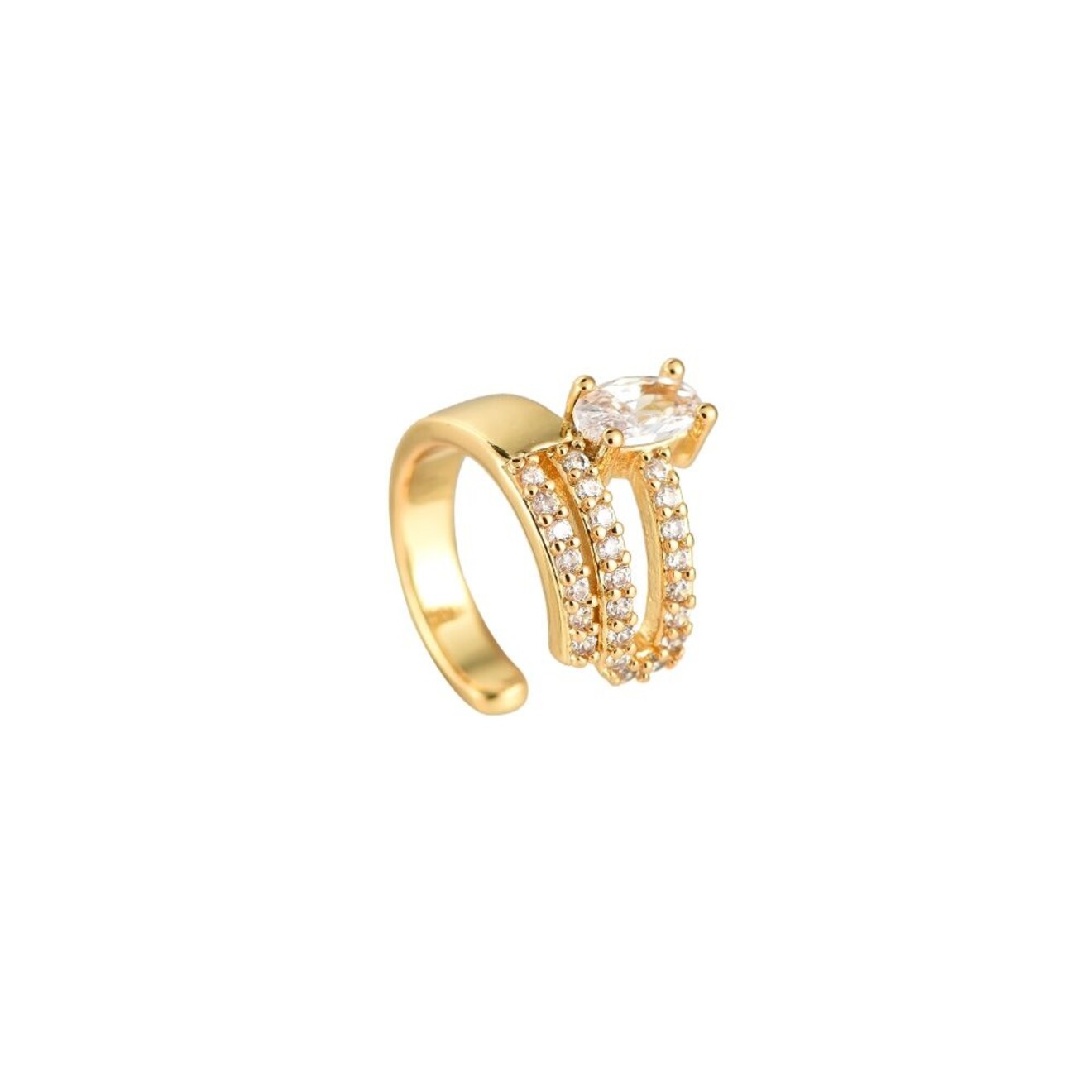 Sophie earcuff kristal goud