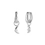 Sofia new moon oorbellen zilver