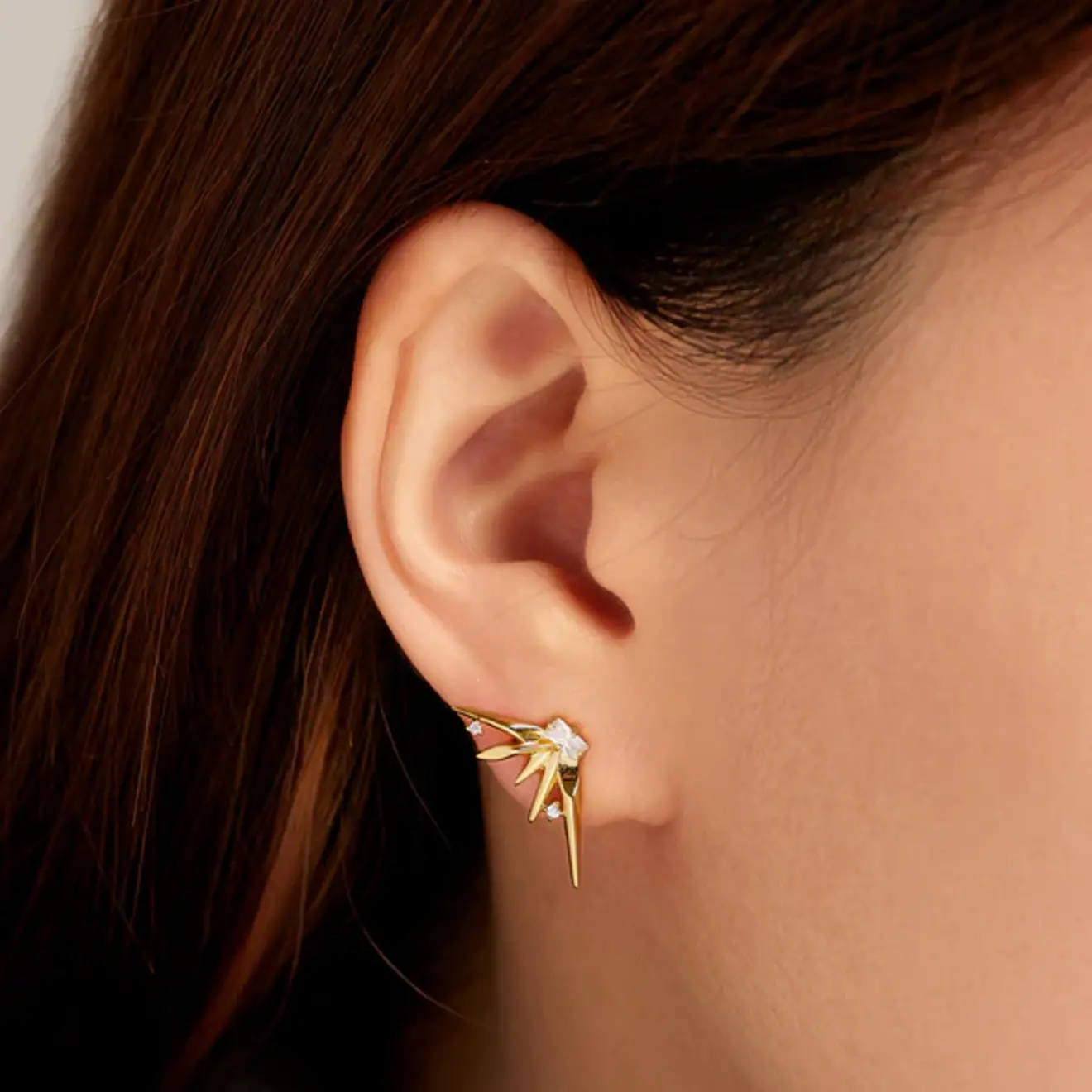 Statement spike studs goud