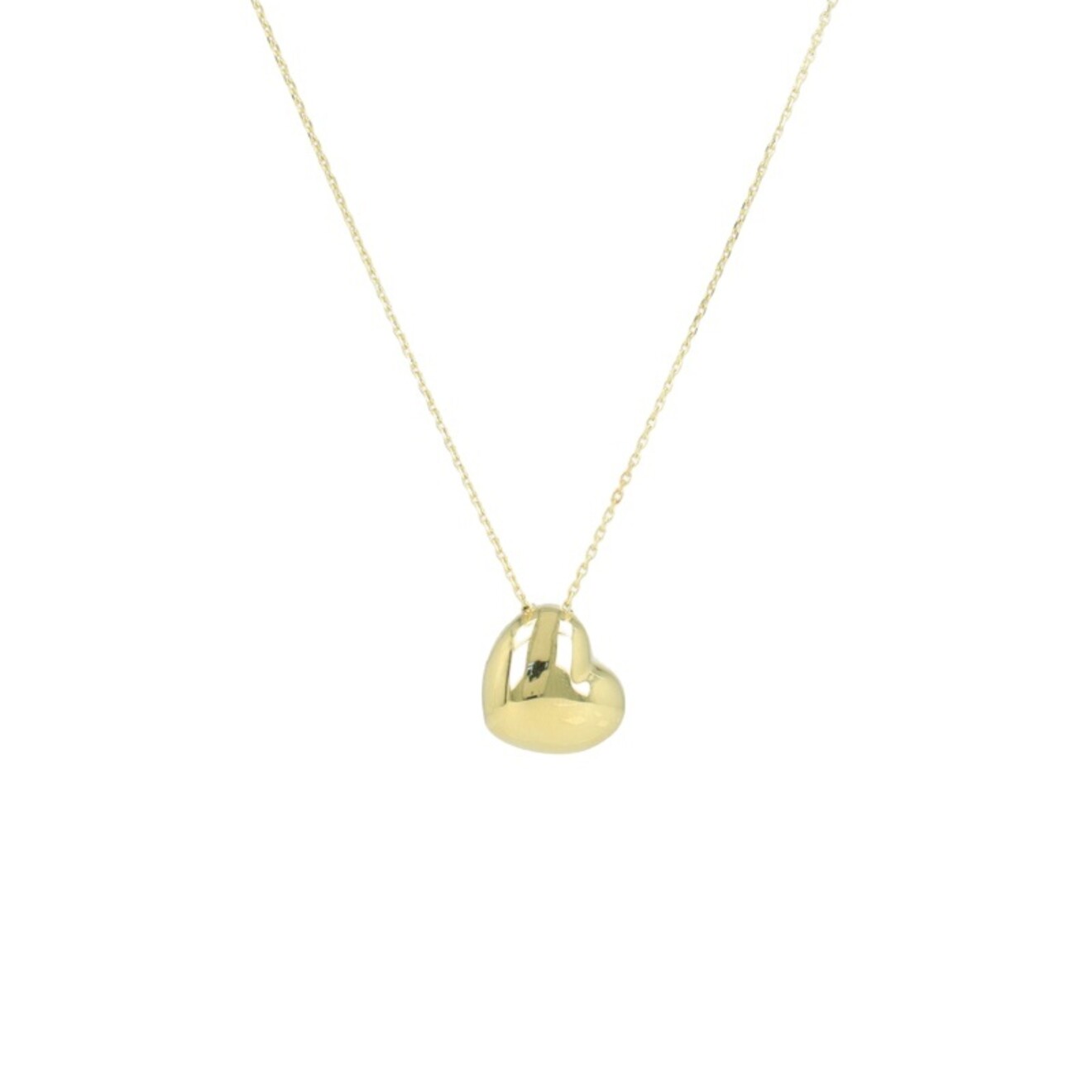 Classic bold hart ketting goud