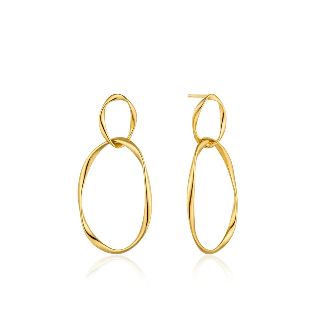 Nexus swirl oorbellen goud