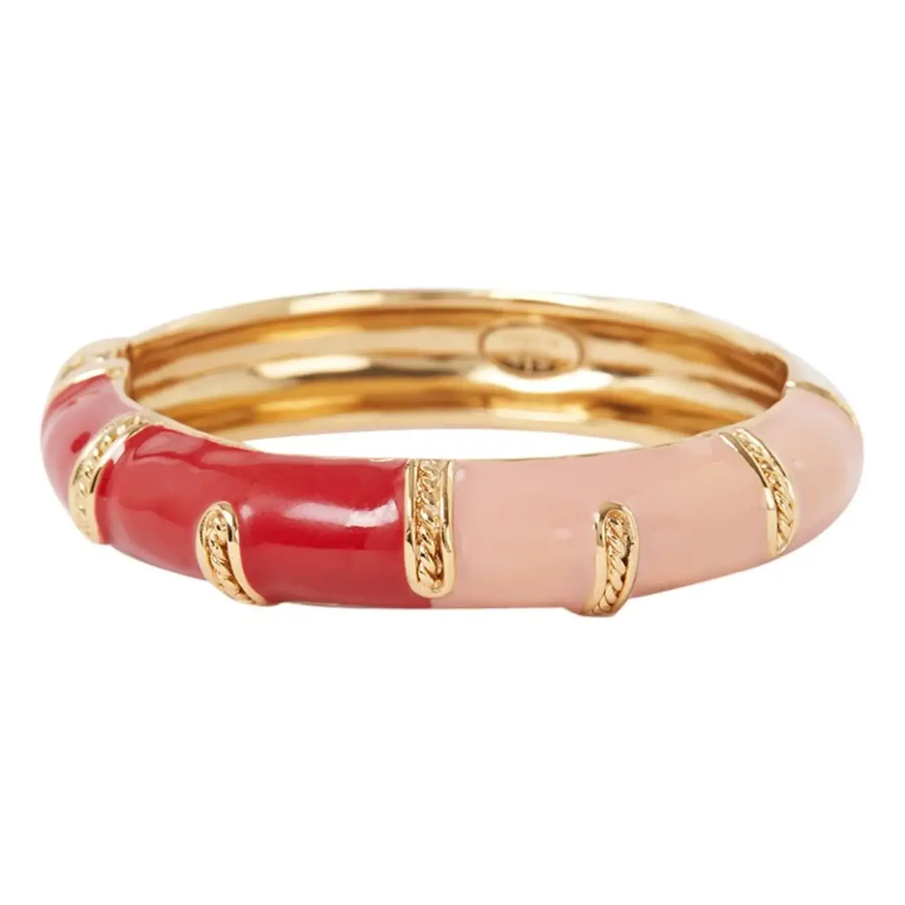 Idra armband enamel roze & rood goud