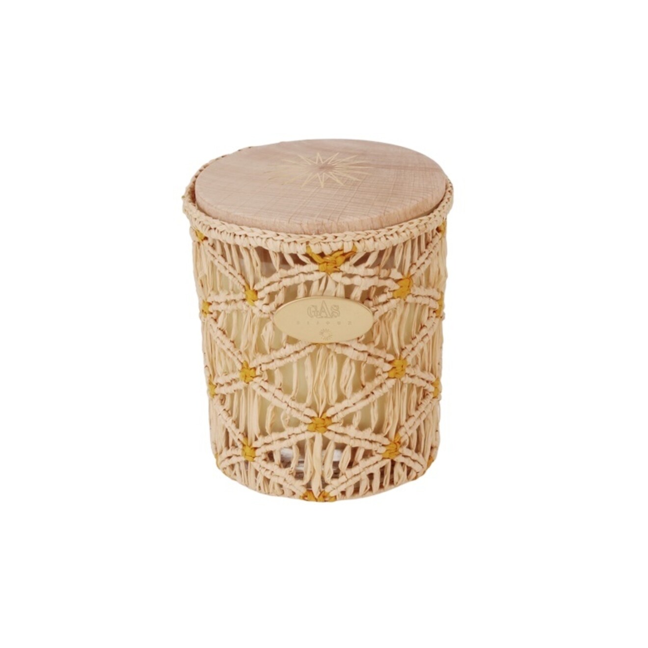 Ensoleille moi raffia kaars beige