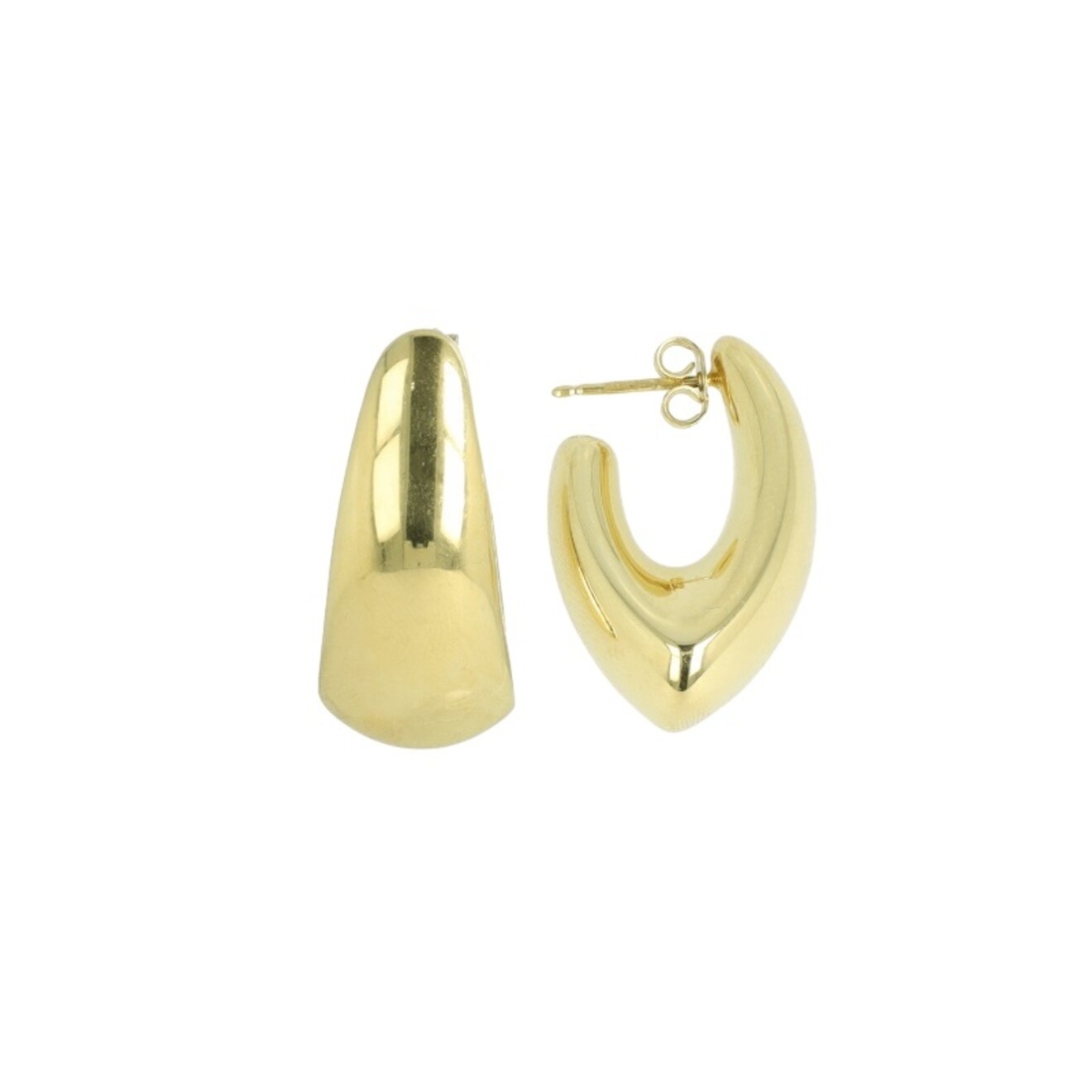 Classic triangle creool oorbellen goud