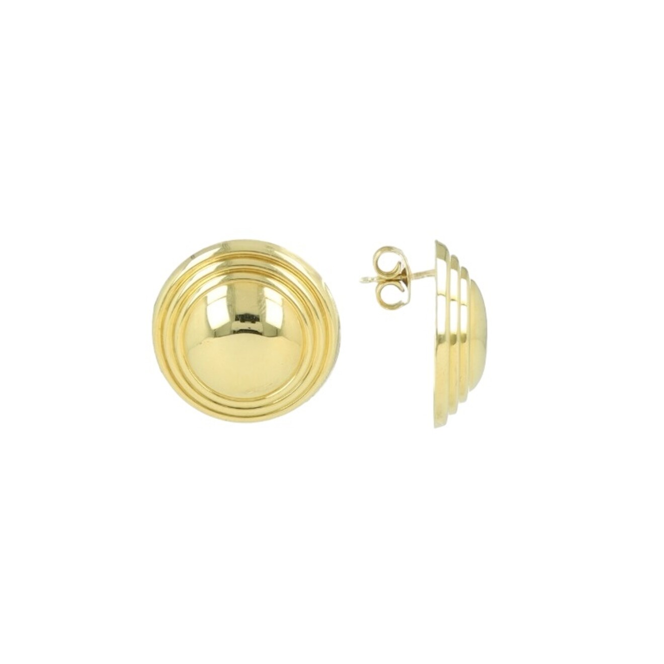 Classic oorbellen triple stripes goud