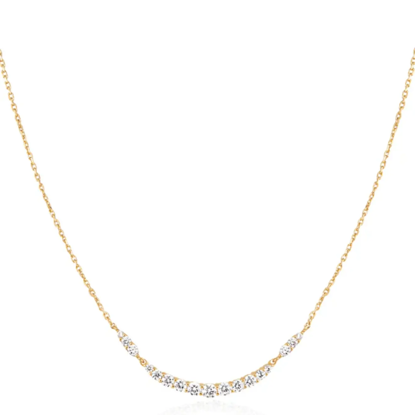Arc pavé ketting goud