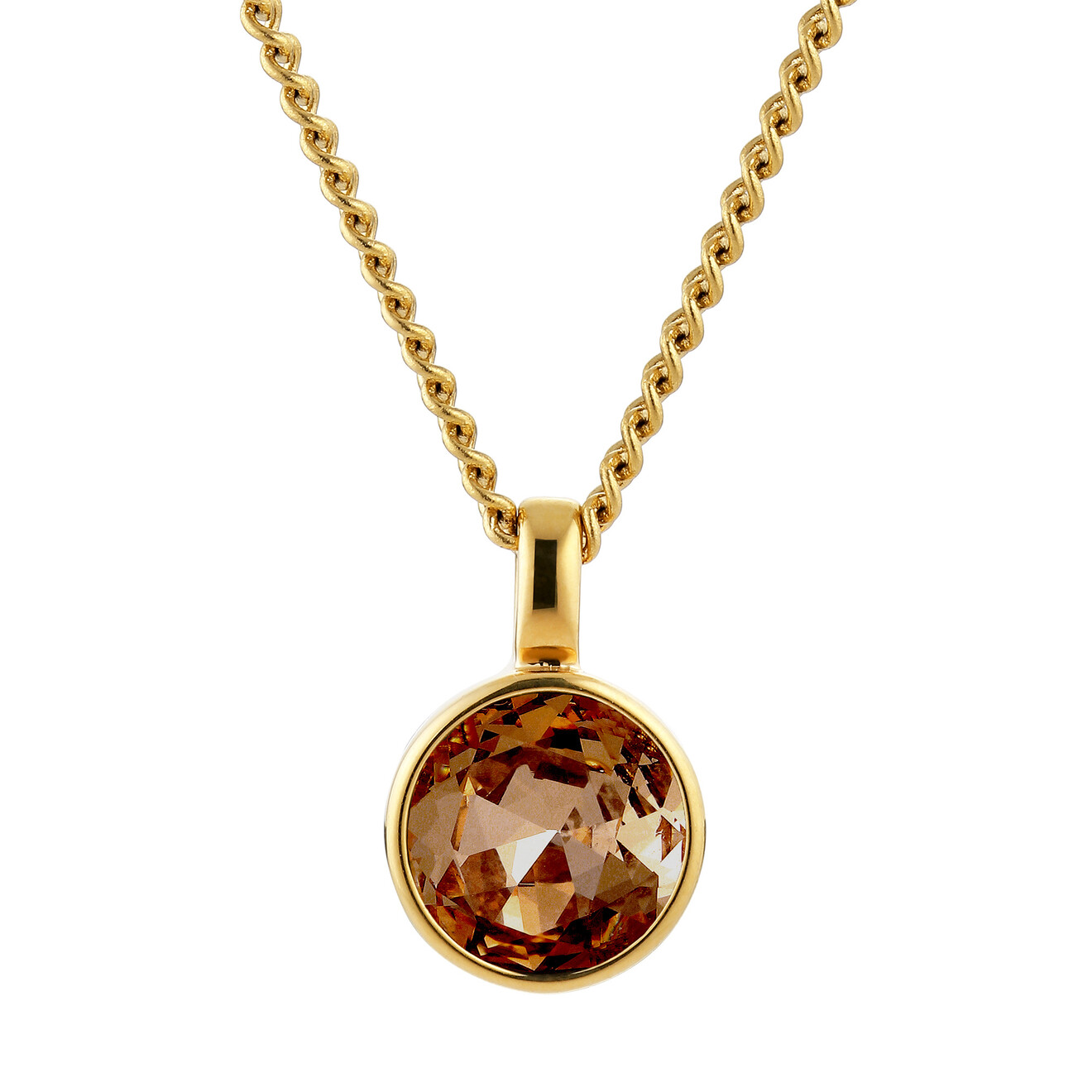 Ette ketting bruin goud