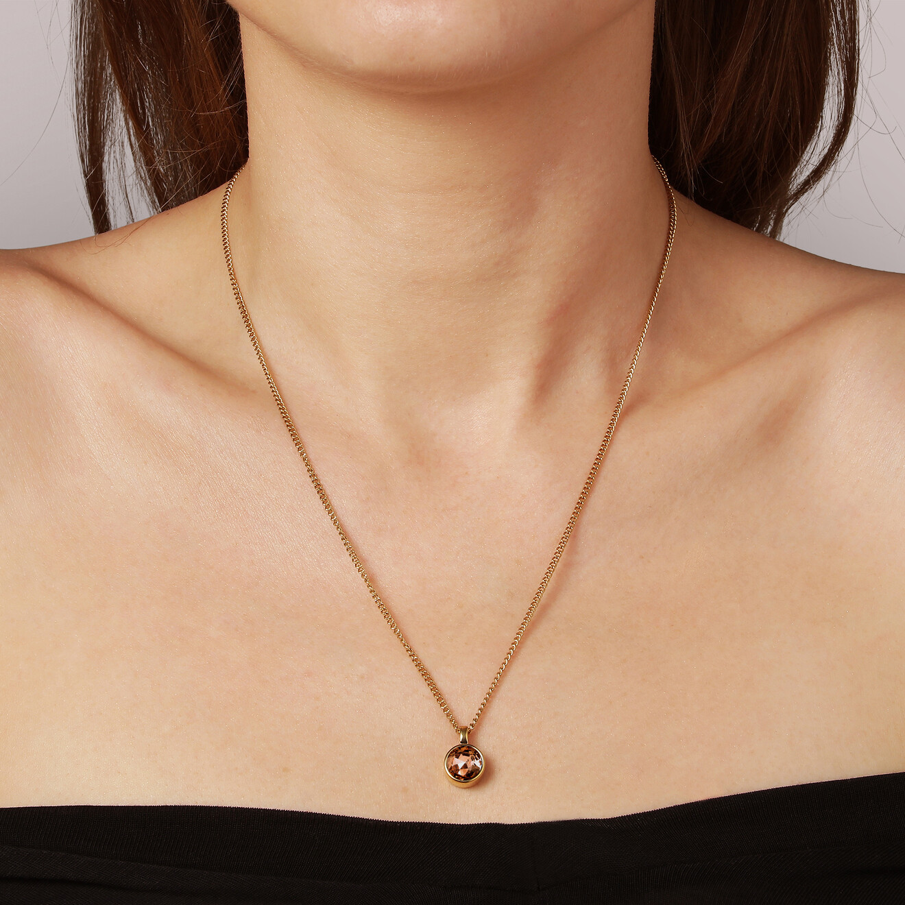 Ette ketting bruin goud