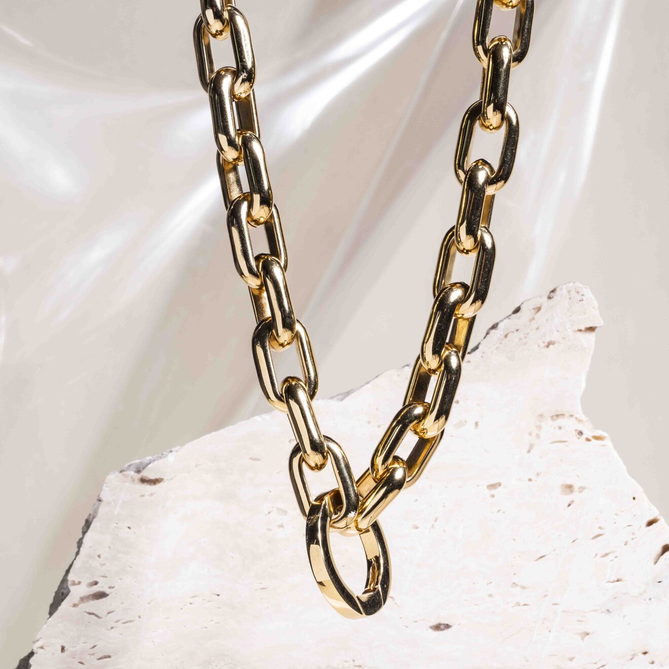 Lima large ketting mat goud