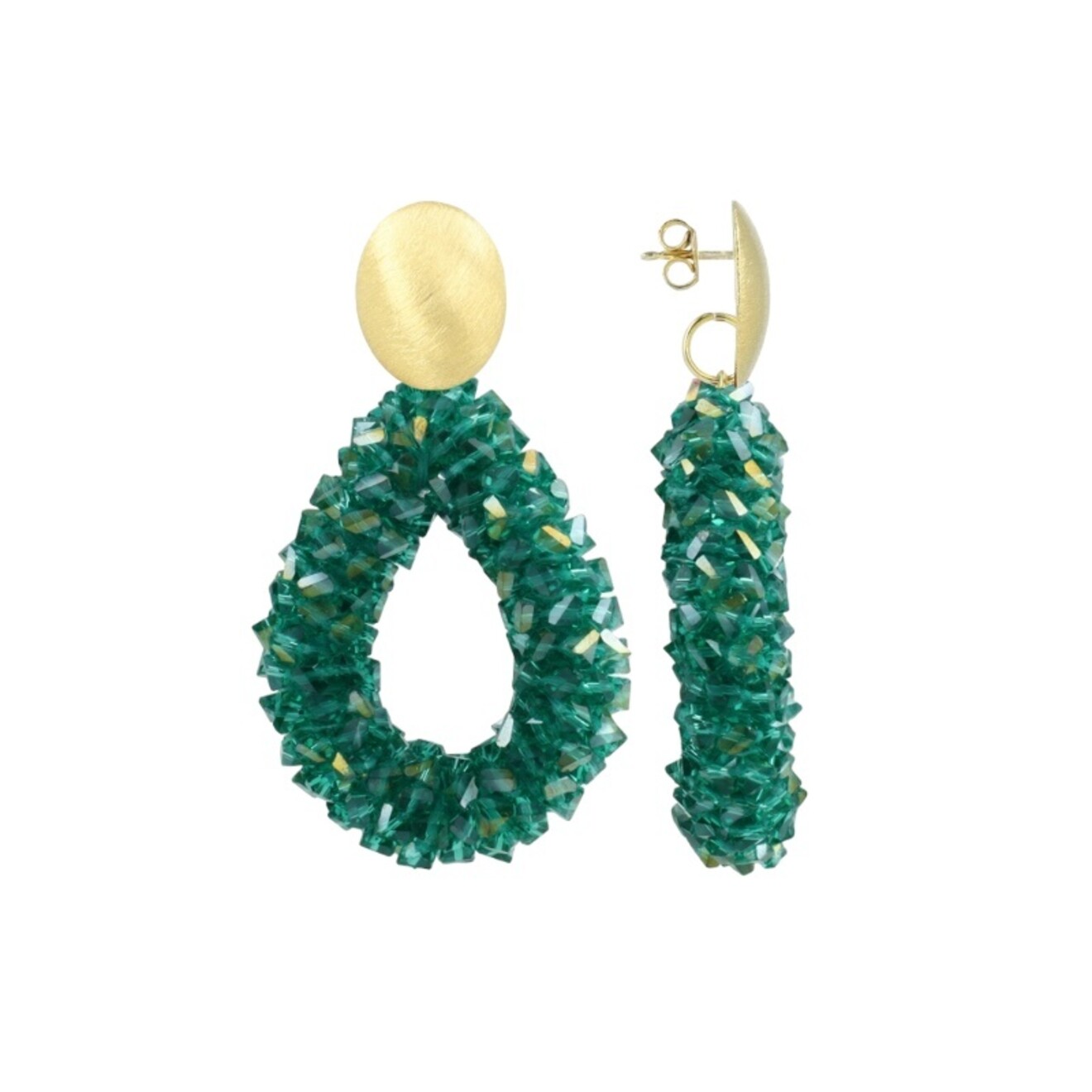 Esmerald groene Marieke oorbellen