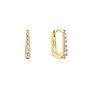 Pavé ovale huggie hoops goud