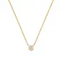 Solitaire ketting goud