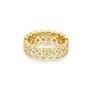 Double row bezel ring goud