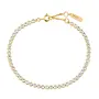 Row bezel set armband goud