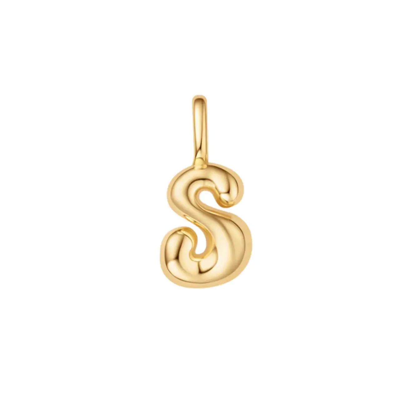 Pop charm letter S goud