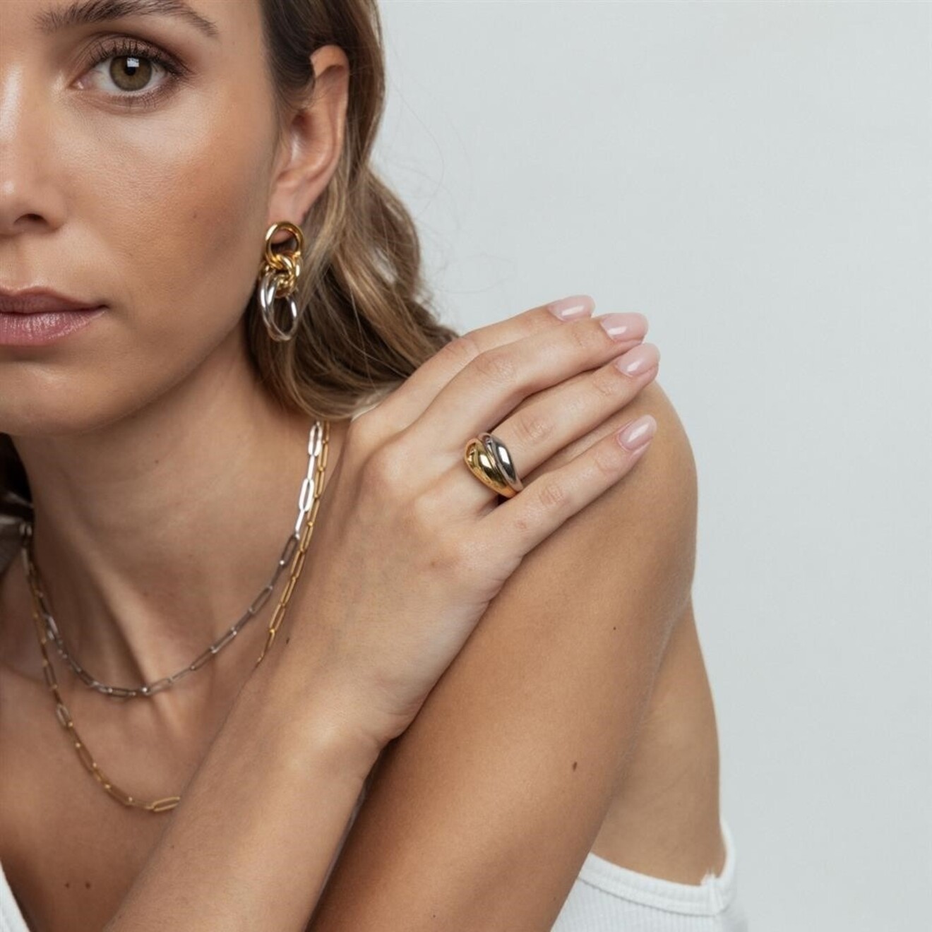 Gigi bold ring bicolor