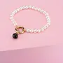 Twisted girl with pearl armband goud
