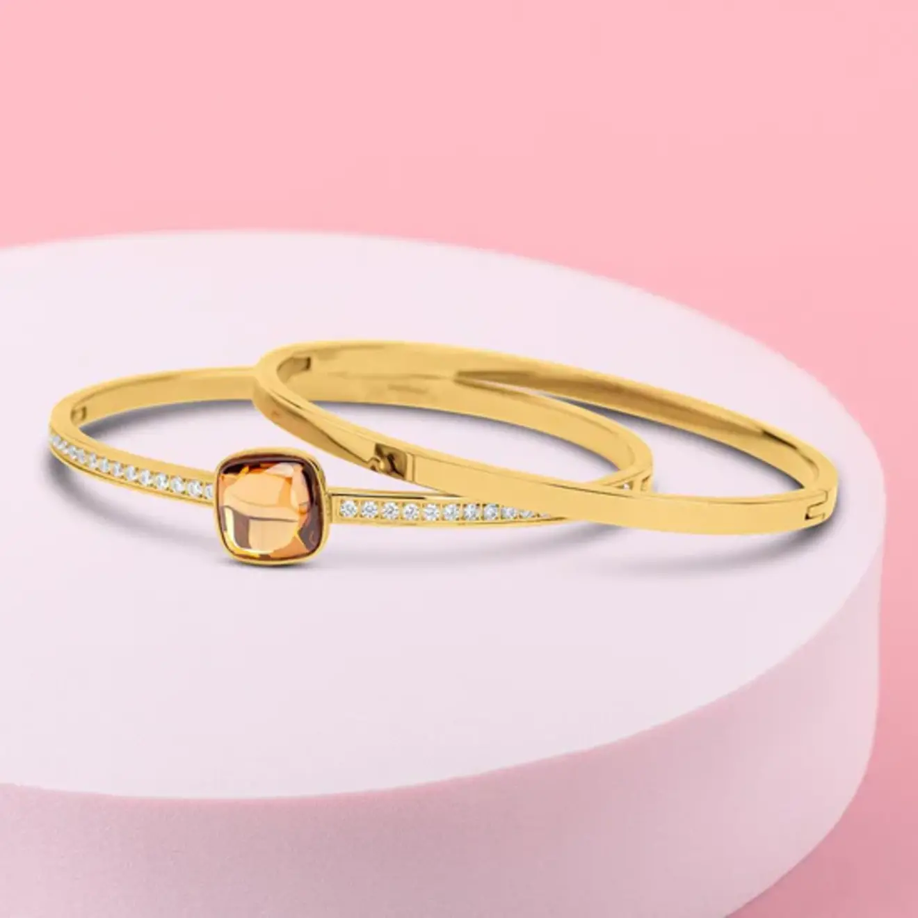 Vivid & friends sweet shine armbanden set S FUCHSIA steen